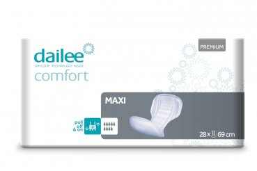 4x28 Dailee Comfort Premium Maxi 69x35cm Formatvorlage, 9 Tropfen